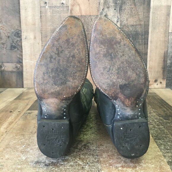 Tony Lama Vintage Gold Label Teju Lizard Wingtip Cowboy Boots Mens 9 D - Picture 2 of 12